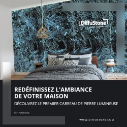 Illuminated stone sheet - Tiles to measure