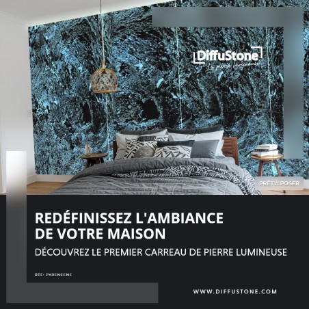 Lastra di pietra illuminata - Piastrelle su misura