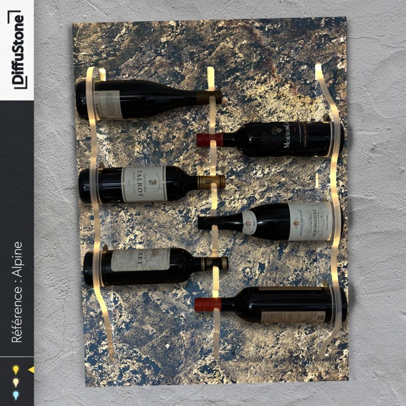 Portabottiglie in pietra luminosa ALPINE - Design DiffuStone