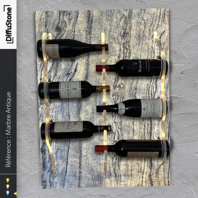 Leuchtstein-Flaschenhalter Marmor Antik- DiffuStone® Design