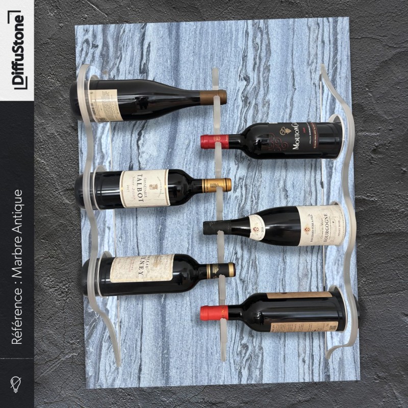 Editions Milano Cooler E - Porte-bouteille En Marbre Noir Et Or - Neuf