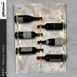 Porte-bouteilles en pierre lumineuse SYDNEY – Design DiffuStone®