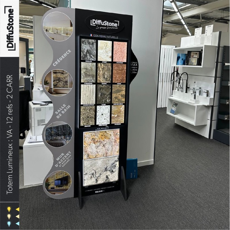 Présentoir Vertical – Design DiffuStone®