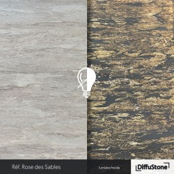 Rose Des Sables - TRANSLUCIDE - Feuille de Pierre DiffuStone -1220x2440mm