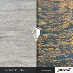 Rose Des Sables - TRANSLUCIDE - Feuille de Pierre DiffuStone -1220x2440mm