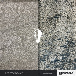 Perle Nacrée - TRANSLUCIDE - Feuille de Pierre DiffuStone -1220x2440mm