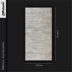 Rose Des Sables - TRANSLUCIDE - Feuille de Pierre DiffuStone -1220x2440mm
