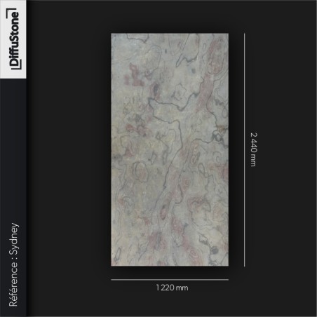 SYDNEY  - TRANSLUCIDE - Feuille de Pierre DiffuStone -1220x2440mm