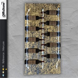 Porte-bouteilles en pierre lumineuse MERCURE – Design DiffuStone®