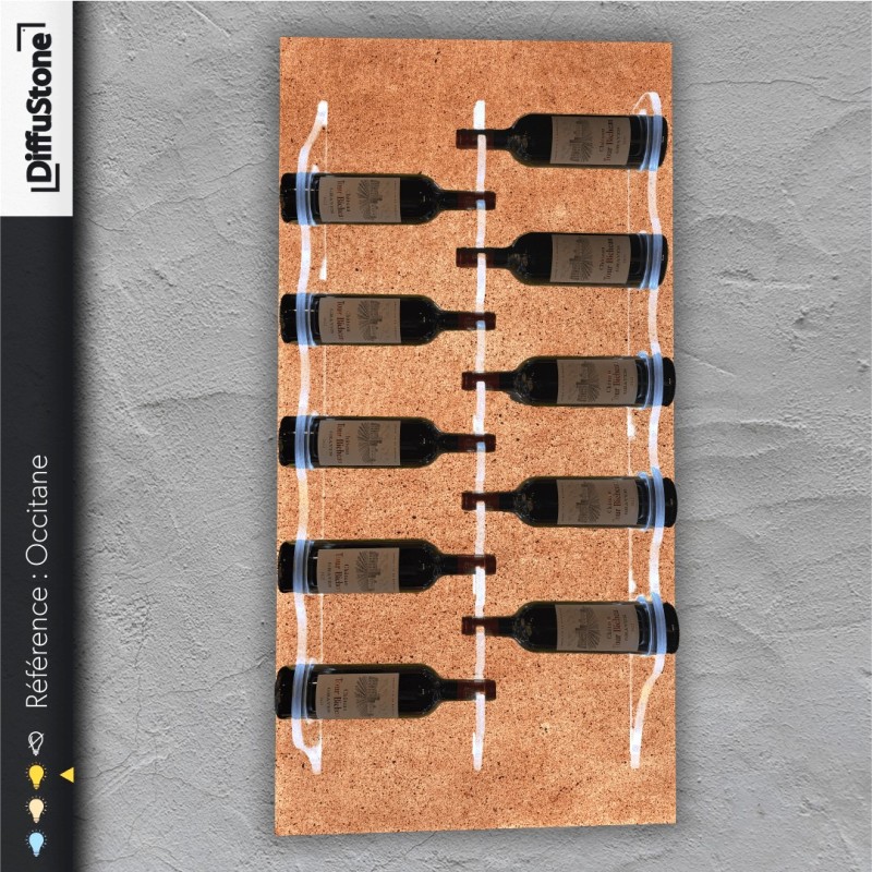 Porte-bouteilles en pierre lumineuse OCCITANE – Design DiffuStone®