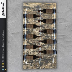 Porte-bouteilles en pierre lumineuse ROSE DES SABLES– Design DiffuStone®