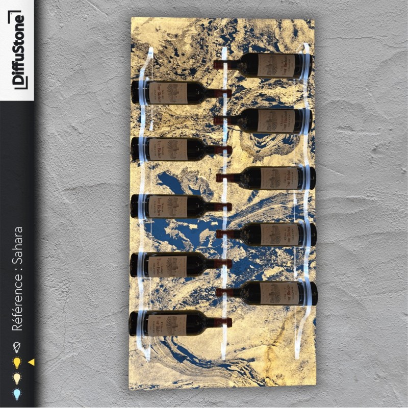 Portabotellas de piedra luminosa SAHARA - diseño DiffuStone