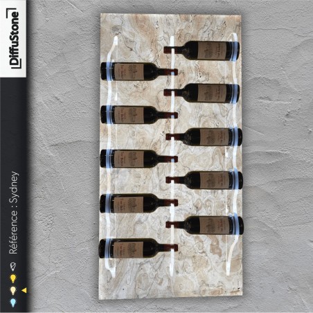Porte-bouteilles en pierre lumineuse SYDNEY – Design DiffuStone®