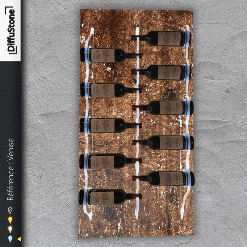 VENICE portabotellas de piedra luminosa - diseño DiffuStone