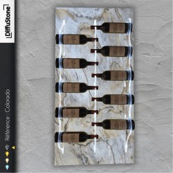 Porte-bouteilles en pierre lumineuse COLORADO – Design DiffuStone®