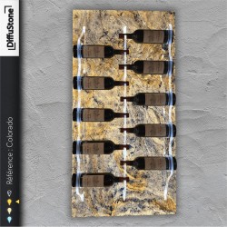 Porte-bouteilles en pierre lumineuse COLORADO – Design DiffuStone®