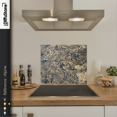 Fond de hotte DiffuStone – Alpine – 60 × 60 cm