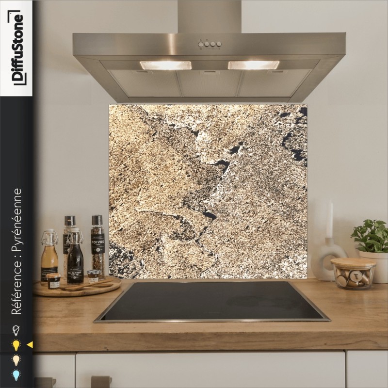 Fond de hotte DiffuStone – Pyrénéenne – 90 × 90 cm